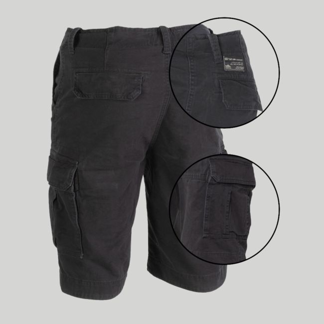 Short Vintage délavé - Noir - Mil-Tec