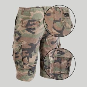 Vintage Washed Short - Woodland - Mil-Tec