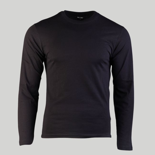 Langarm-T-Shirt - Schwarz - Mil-Tec