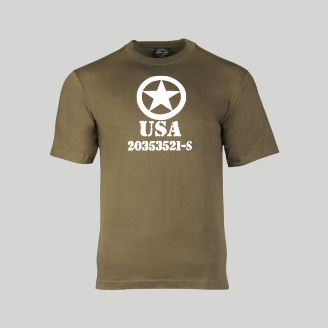 T-shirt Allied Star - Olijfgroen - Mil-Tec
