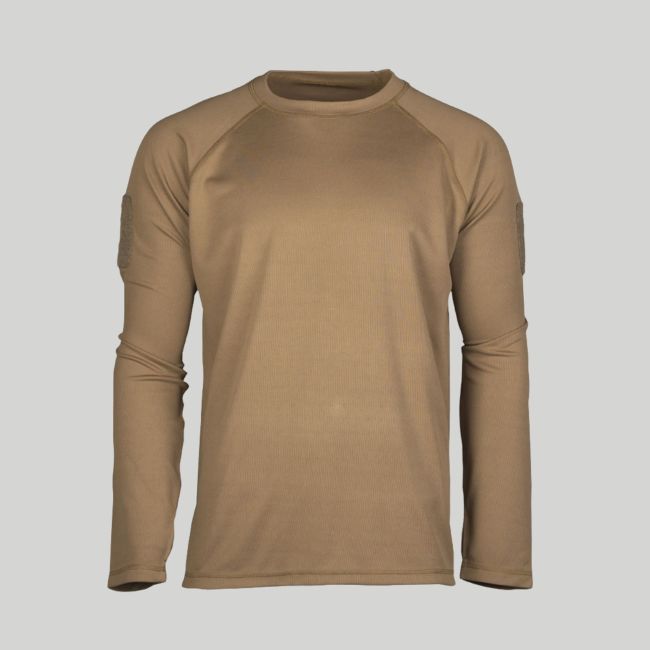 T-shirt tactique Quick Dry à manches longues - Coyote Foncé - Mil-Tec