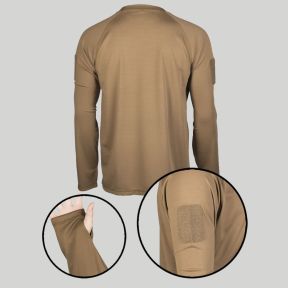 Tactisch Quick Dry T-shirt met lange mouwen - Donker Coyote - Mil-Tec