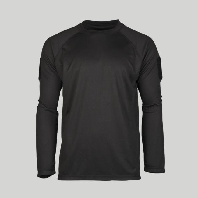 T-shirt tattica Quick Dry a maniche lunghe - Nero - Mil-Tec