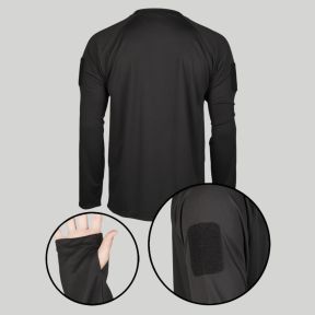 T-shirt tattica Quick Dry a maniche lunghe - Nero - Mil-Tec
