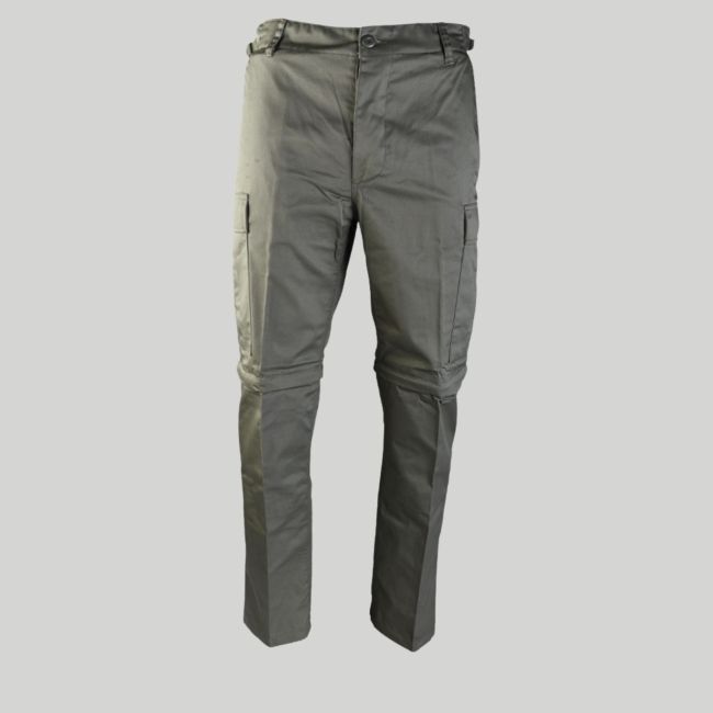 Calças com fecho de correr BDU - Verde Oliva - Mil-Tec