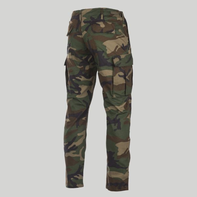 Spodnie ripstop slim BDU US - Woodland - Mil-Tec