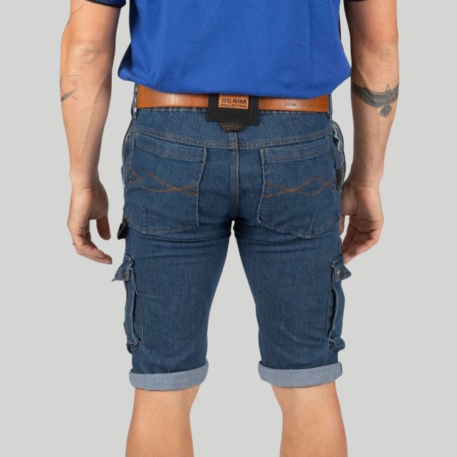 Werkbermuda BOLT - Blauw - Nine Worths