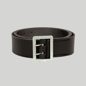 Cinturón de Policía de cuero - Negro - Mil-Tec