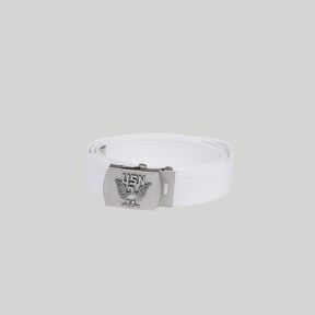 Ceinture en toile US avec boucle noire - Blanc - Mil-Tec