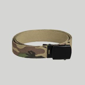 Ceinture en toile US avec boucle noire - Woodland - Mil-Tec