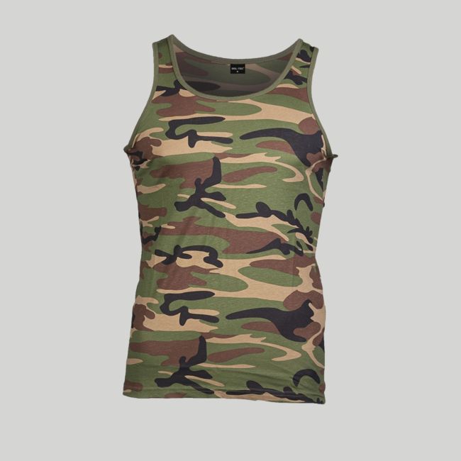 Camisola de alças em algodão - Woodland - Mil-Tec