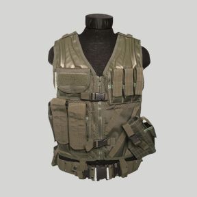 Colete USMC com cinto - Verde Oliva - Mil-Tec