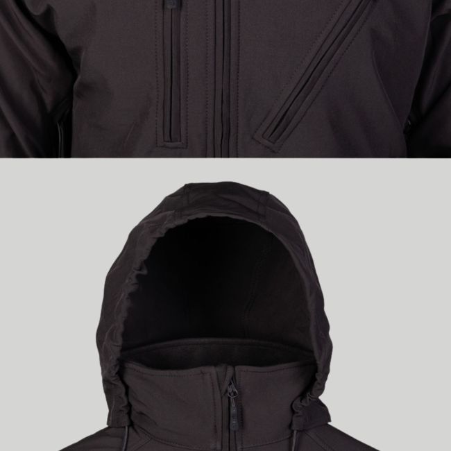 Casaco softshell SCU14 - Preto - Mil-Tec
