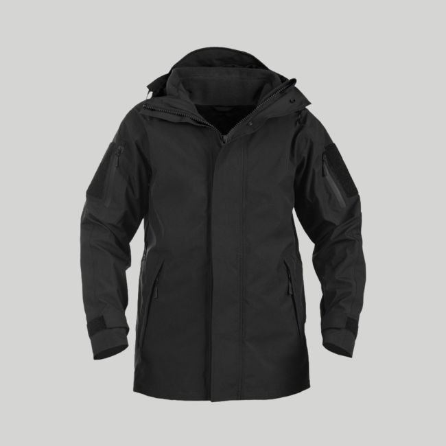 Giacca antipioggia con fodera in pile Gen.II - Nero - Mil-Tec
