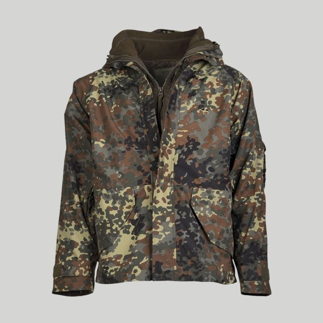 Chaqueta de lluvia con forro polar - Camo BW - Mil-Tec
