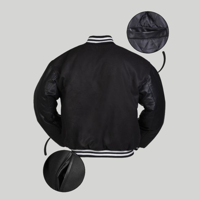 Chaqueta de béisbol NY - Negro - Mil-Tec