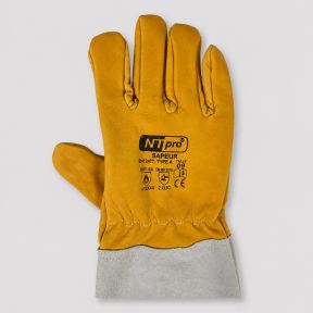 Guanti ignifughi in pelle fiore bovina per Vigili del Fuoco - Giallo - Patrol Equipment