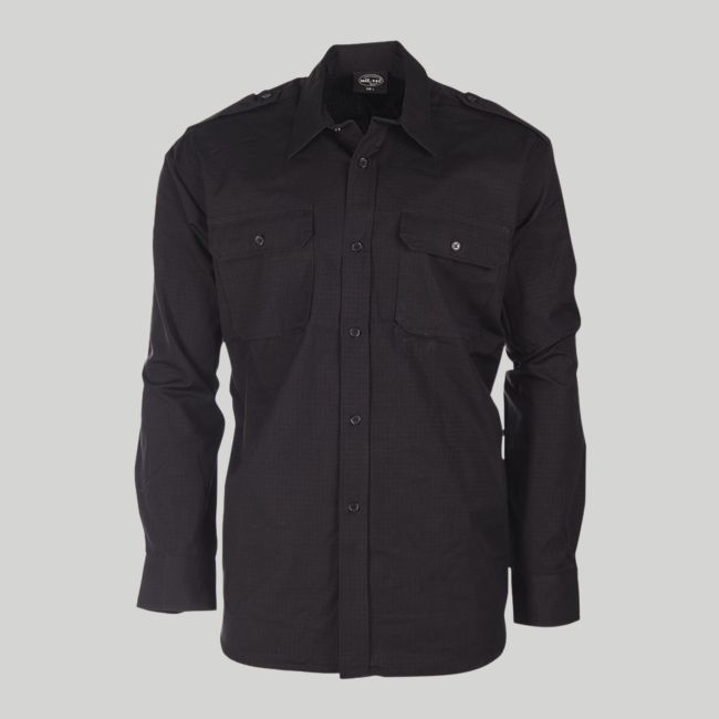 Chemise ripstop - Noir - Mil-Tec