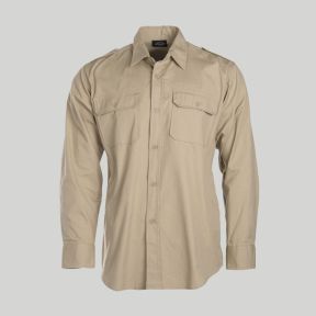Camisa tropical de manga comprida - Khaki - Mil-Tec