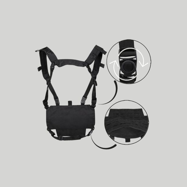 Chest-rig Laser Cut - Negro - Mil-Tec