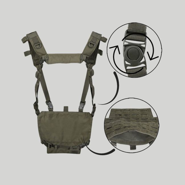 Chest-rig Laser Cut - Verde Oliva - Mil-Tec