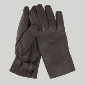 Gants en cuir de chèvre doublé en coton/polyester BW - Noir - Mil-Tec
