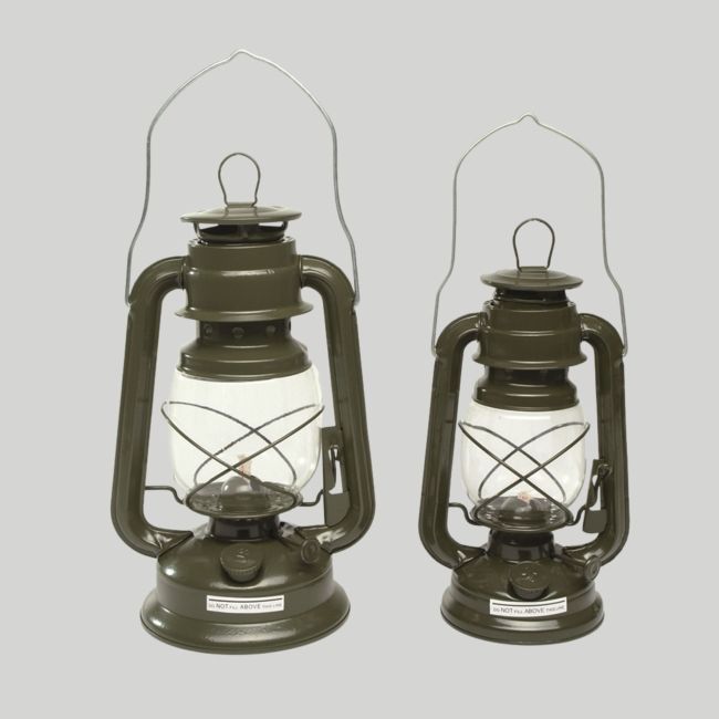 Lampada a petrolio Tempête 23 cm in zinco - Verde Oliva - Mil-Tec