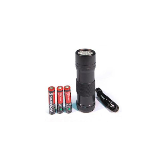 Taschenlampe 12 LED (3AAA) schwarz - Miltec