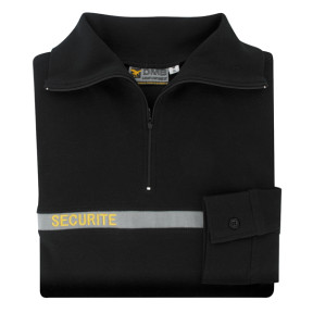 Chemise F1 Coton Sécurité bande grise broderie OR - DMB