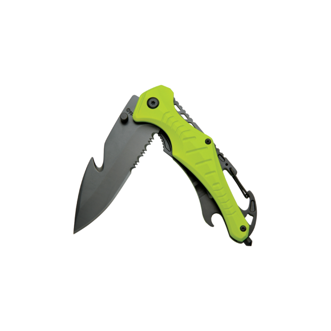 Couteau de sécurité EMERGENCY jaune fluo - Baladéo