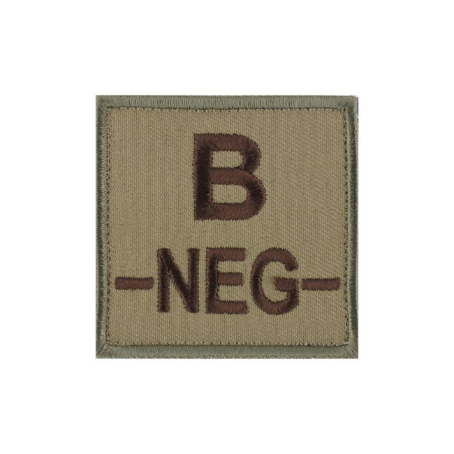 Embleem bloedgroep B- Bruin op Beige - DMB
