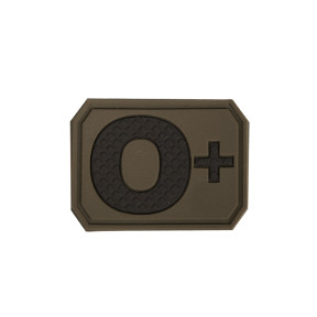 3D Bloedgroep O+ Groen OD Patch - Miltec