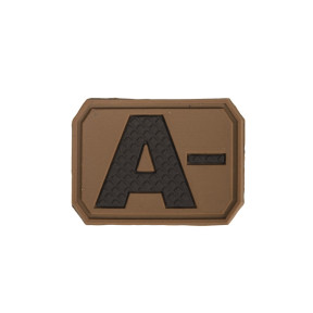 Patch 3D de groupe sanguin A- Coyote - Miltec