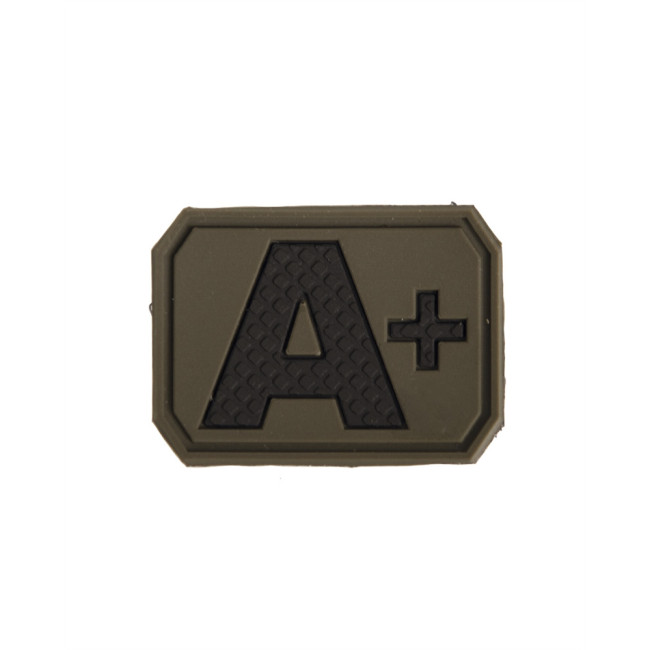 3D Patch bloedgroep A+ Groen OD - Miltec