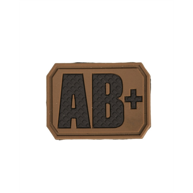 Patch 3D de groupe sanguin AB+ Coyote - Miltec Patch 3D de groupe sanguin AB+ Coyote - Miltec