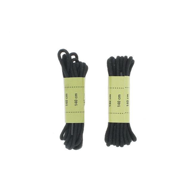 Lot de 2 paires de Lacets 140 cm coton Noirs - Miltec
