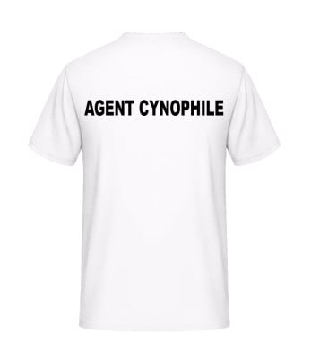 Tee-shirt AGENT CYNOPHILE Blanc - Vetsecurite