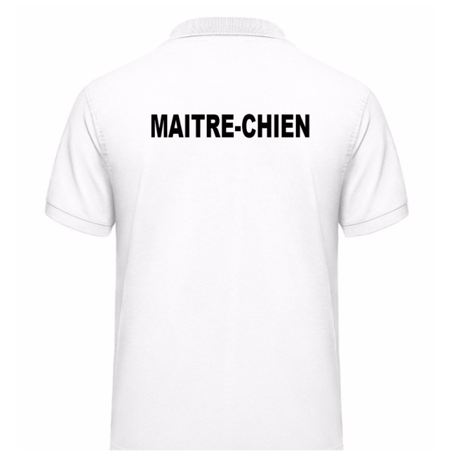 Polo MAITRE-CHIEN Blanc - Vetsecurite