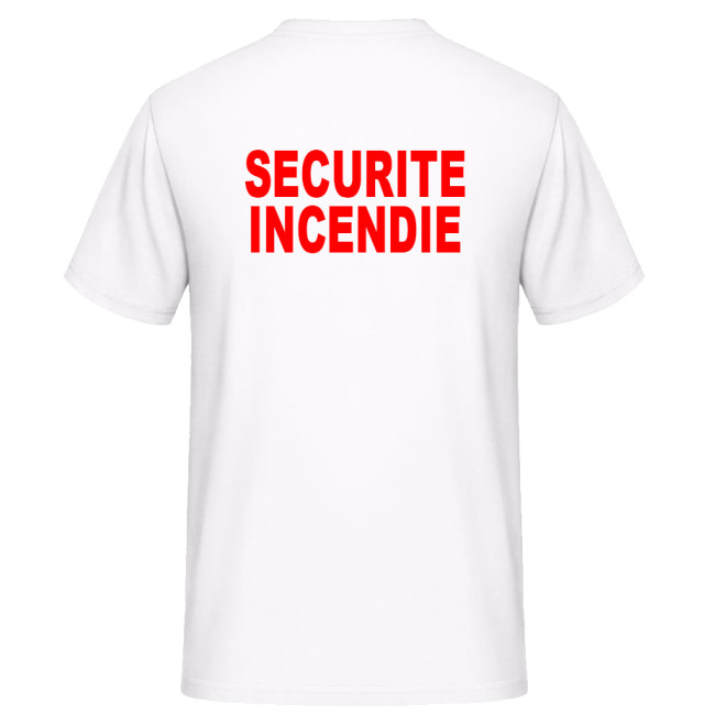 Tee-shirt SECURITE INCENDIE Blanc - Vetsecurite