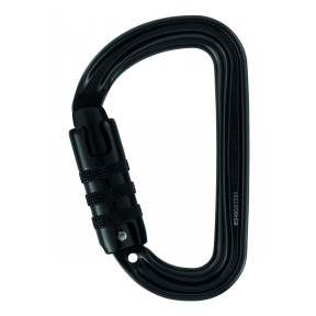 Mosquetón asimétrico ultraligero Sm'D con bloqueo Triact-Lock® - Negro - Petzl