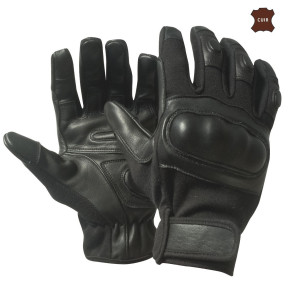 Schwarze Handschuhe mit Knöchelschutz - Patrol