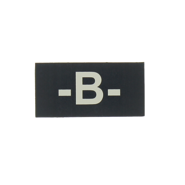 Infrarood bloedgroep patch B- Zwart - Defcon 5