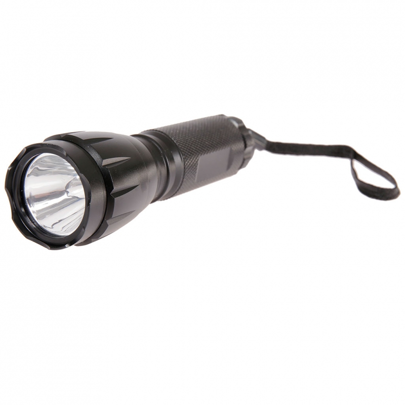 Scipio Lampe de poche tactique LED COB 4000 lumens avec brise-verre et lumière vive, noir