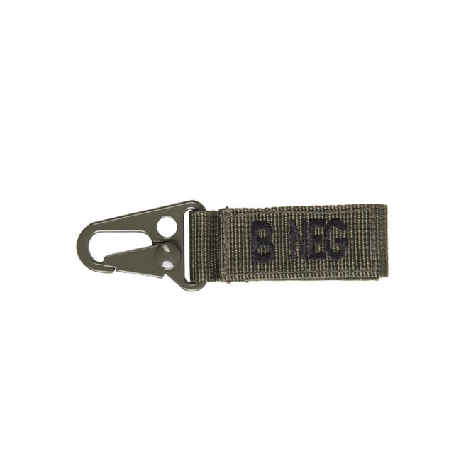 Porte clé tactique groupe sanguin B- Vert OD - Miltec