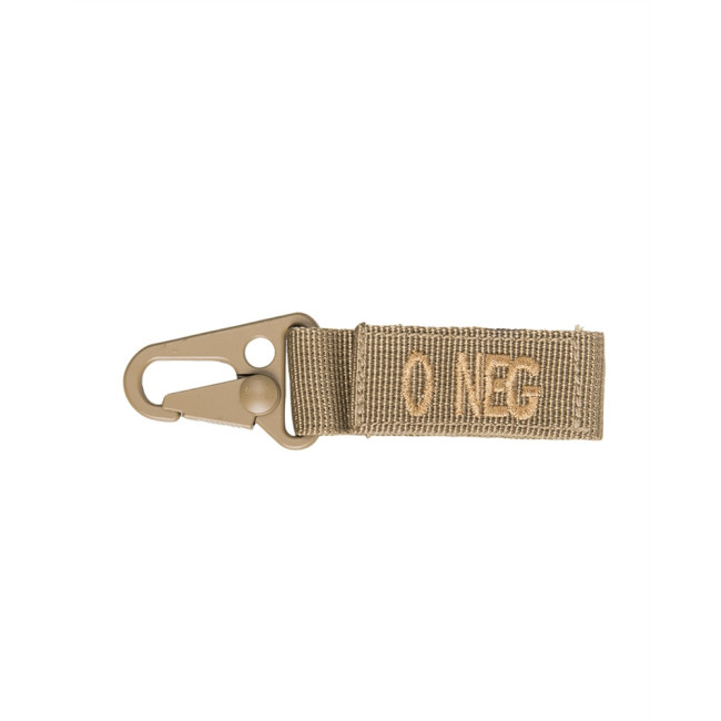 Porte clé tactique groupe sanguin A- Vert OD - Miltec