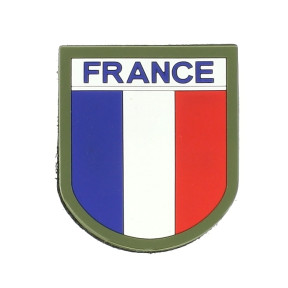 FRANKREICH Silikon-Abzeichen mit schwarzem Rand - Patrol
