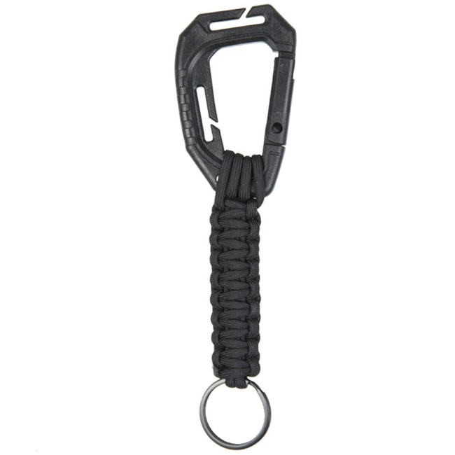 Sleutelhanger paracord met Karabijnhaak molle zwart - Miltec