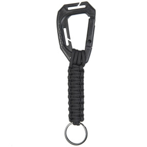 Sleutelhanger paracord met karabijnhaak molle zwart - Miltec