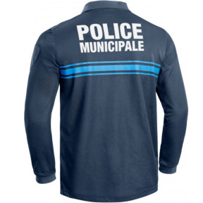 Polo Police Municipale P.M. ONE manches longues bleu - TOE Concept