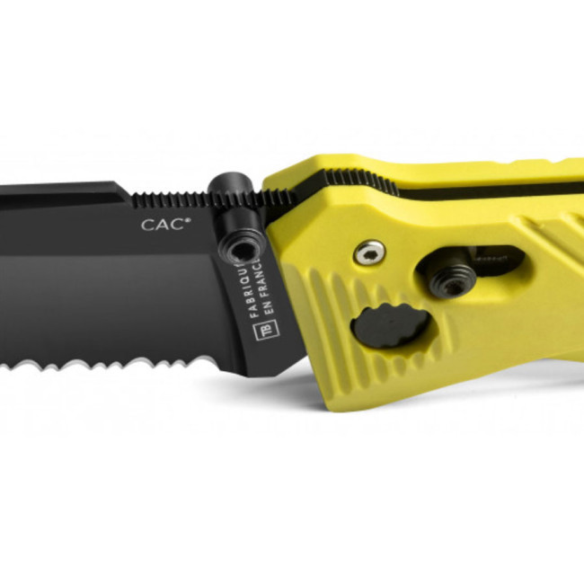 Couteau de poche Cac® serration PA6 jaune - TB Outdoor
